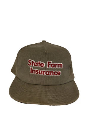 Sombrero de camionero vintage de pana State Farm seguro Snapback SWINGSTER Foto 1 de 4