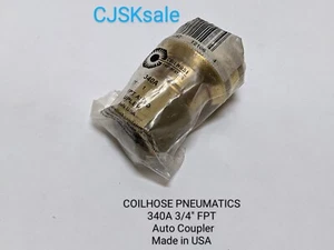 COILHOSE PNEUMATICS  340A 3/4" FPT Auto Coupler Made in USA (NEW). - Picture 1 of 6