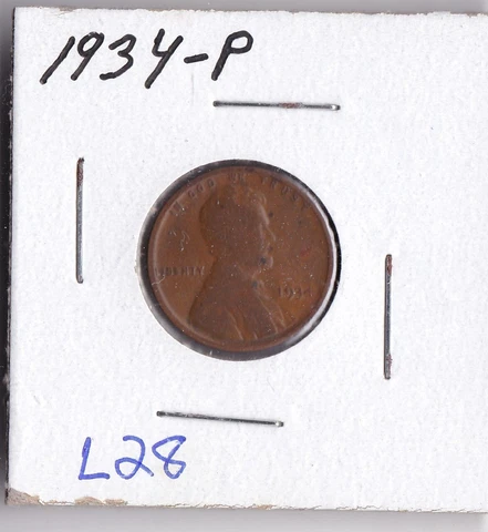 1934 Lincoln Cent L28 Cover