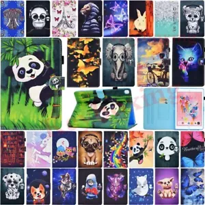 Animals Painted Flip Leather Case Cover For iPad 7th 6th 5th Generation Mini Air - Picture 1 of 53