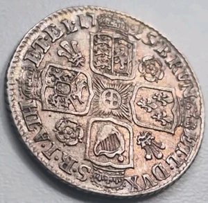 Sehr seltene Georg 1. 1725 Silber Schilling Münze in hochwertigem schönem Glanz - Bild 1 von 5
