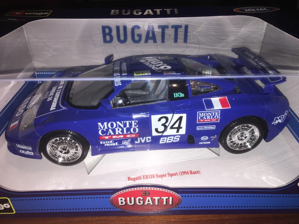 Bugatti EB110 Super Sport (1994 Race) Burago 1:18 - Immagine 1 di 1