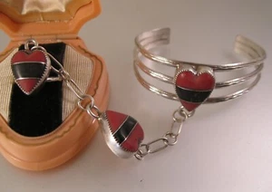 Native American Signed by Cherokee Lutz White Bird Slave Bracelet Ring Sz 7.5 SS - Picture 1 of 13