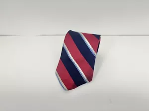 Brooks Brothers Makers and Merchants Red and Navy Blue Repp Stripe Tie - Picture 1 of 6