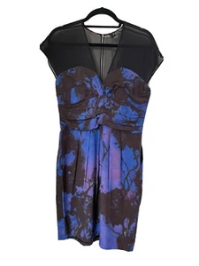 Designer Paul Smith Black Silk Printed Evening / Cocktail Dress Size Small 44 - Picture 1 of 10