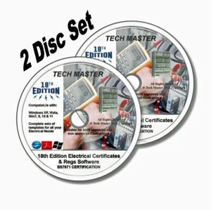 18th EDITION 2 Disc Set ELECTRICAL CERTIFICATES BS7671 2022 Amnd 2 DVD + Bonus A - Picture 1 of 2