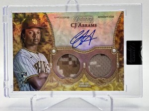 2022 Topps Dynasty CJ Abrams Rookie Autographed Dual Relic Card 1/1 #RC #MLB