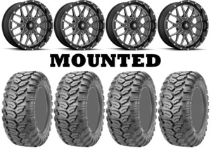 Kit 4 Maxxis Ceros MU07 Tires 26x9-14/26x11-14 on MSA M45 Portal Black 550 - Picture 1 of 5