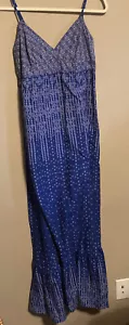 American Eagle Outfitters prendisole lungo maxi abito spalline regolabili taglia 10 boho leggero - Foto 1 di 5