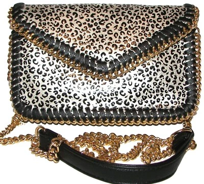 SONDRA ROBERTS Animal Print Gold Purse Shoulder bag  Crossbody NWT - Image 1 of 4