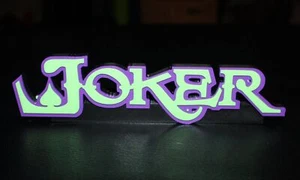 Joker 3D printed Logo Sign Wall Desk Shelf Art - Picture 1 of 11