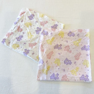 2 mantas de bebé para recibir osos de cuidado rosa blanco divertido oso de alegría amistad Foto 1 de 4