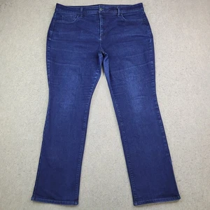 NYDJ Marilyn Straight Jeans Damen 18W Plus Blau Dark Wash Stretch Made in USA - Bild 1 von 13