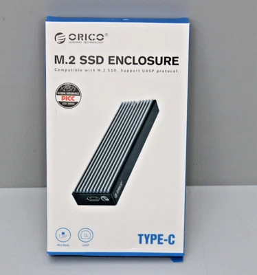ORICO NVMe M.2 SSD Gehäuse 20Gbps bis zu 2000MB/s, USB 3.2 Gen2x2 M2PV-C3-BK-EP - Bild 1 von 3