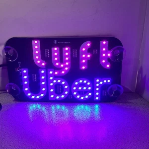 Era Advertising LED Multi Colored 7.5" X 4.25" Sign with Suction Cups USB NEW - Picture 1 of 3