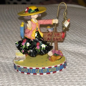 VTG 1998 Mary Engelbreit Resin Figurine Millenium 2000, Get Over It, On With It - Picture 1 of 14