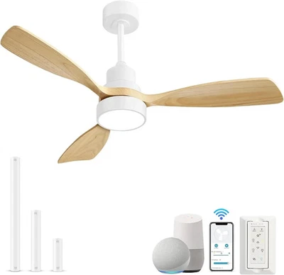 48 Inch Smart Ceiling Fan with Lights and Remote/App Control, Compatible with Al - Image 1 of 4