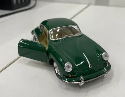 Porsche 356 B Carrera 2 Verde Kinsmart Auto Giocattolo Modello 1/32 Scala - Immagine 1 di 4
