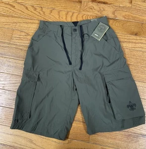 Boy Scouts Of America BSA Shorts Mens Sz S Green Centennial Uniform Nylon NWT - Picture 1 of 9