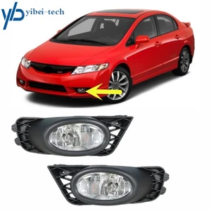 Clear Lens Bumper Fog Lights Driving Lamps RH&LH For Honda Civic Sedan 2009-2011 - Picture 1 of 7