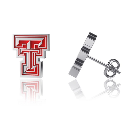 Women's Dayna Designs Texas Tech Red Raiders Enamel Post Earrings Cover
