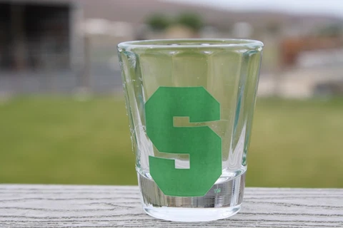Michigan State University Shotglass Cover