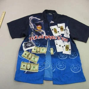 Cripple Creek Poker Shirt Mens Medium Button Front Texas Hold-em Gambling - Picture 1 of 7