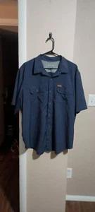 Orvis Mens Short Sleeve Button Down Shirt Size XXL Dark Blue - Picture 1 of 13
