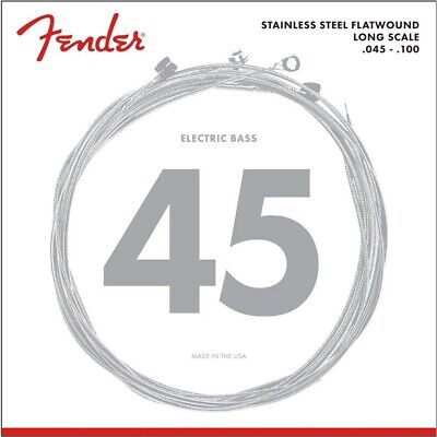 Fender 9050L Stainless Steel Flatwound Bass strings 45-100. 0739050403