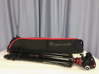Manfrotto 755XB Tripod w MHXPRO-2W Fluid Head & MBAG75PN Bag - Image 1 of 4