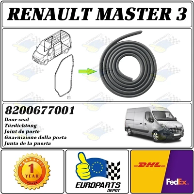 WINLAS RENAULT MASTER III MK3 2010-2024 JOINT DE PORTE AVANT (GAUCHE ou DROITE) 1 Pièce