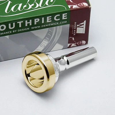 Denis Wick 5AL Large Shank 24K Gold Rim & Cup Trombone Mouthpiece NEW! - Image 1 of 4