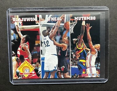 1993-94 NBA Hoops League Leaders Blocks #290 OLAJUWON, O’NEAL, MUTOMBO HOF 🔥🔥 - Image 1 of 3