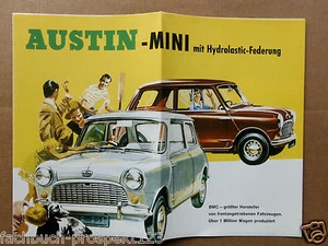 AUSTIN MINI PROSPEKT 1965 SUSPENSIÓN HIDROLASTICA INGLATERRA COCHES ANTIGUOS COLECCIONISTAS - Imagen 1 de 4