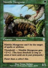 Nimble Mongoose ~ Lightly Played Odyssey MTG Magic UltimateMTG Green Card