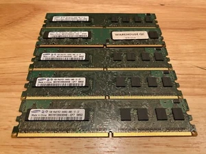 Samsung 5GB Kit (5x1GB) PC2-6400U DDR2 1.5V Non-ECC DIMM RAM - Picture 1 of 3
