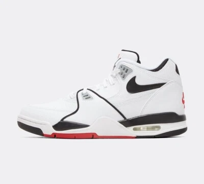 Nike Air Flight 89 in White and Black With Red Accents UK 9 - Image 1 of 4