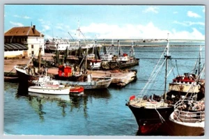 Fishing Boats, Port de St Pierre, St Pierre et Miquelon, Vintage Chrome Postcard - Picture 1 of 2