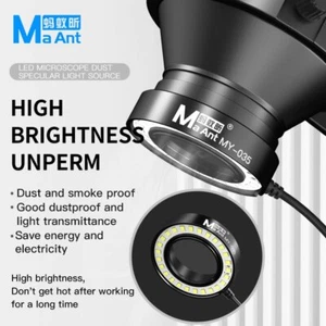 MaAnt Mikroskop LED Lampe staubfrei Anti-Rauch Öl Rauch Licht Quelle Ring Adapter - Bild 1 von 12