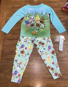 Horizons Animal Crossing Nintendo Pajamas Set 2 Pieces Blue XS (4/5) Children’s - Picture 1 of 5
