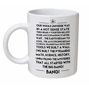 Divertida taza de café con tema de la teoría del Big Bang ideal programa de televisión regalo de cumpleaños - Imagen 1 de 2
