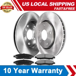 (2) Rotores de freno delanteros + (4) Pastilla de freno de cerámica para Honda Pilot Acura ZDX MDX - Imagen 1 de 8