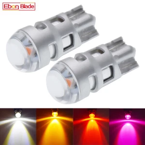 2 X T10 W5W 3030 LED Car Light Interior Side Wedge Parker Bulb Lamp Colorful 12V - Picture 1 of 7