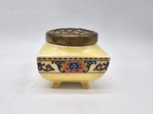 Vintage 1920er Lancaster & Sons Ltd Hanley England gelb Glanzgeschirr Schale Vase - Bild 1 von 8