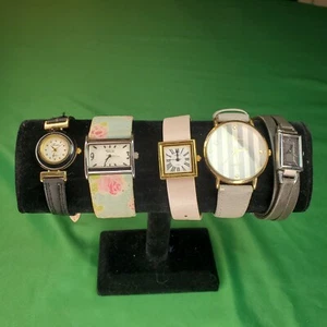 Lote 5 relojes Talbots Groen Fondini de colección de tela de cuero para mujer sin probar + - Imagen 1 de 20