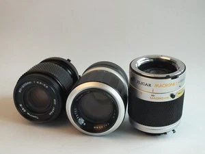 Lot of 3 lens for Minolta MD Mount. Tokina 2 pcs, Elicar - Picture 1 of 6