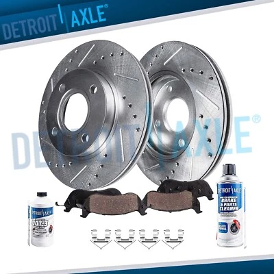 Front Drilled Rotors Ceramic Brake Pads for INFINITI G20 Nissan Altima Sentra - Image 1 of 4