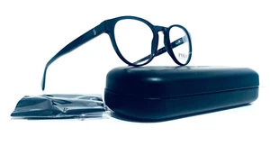 POLO RALPH LAUREN PH 2128 5493 BLACK PLAID ROUND RX EYEGLASSES 48-20-145 W/CASE - Picture 1 of 11
