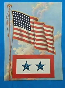 VINTAGE AMERICAN FLAG LITHOGRAPH 9'' X 12'' GP -6965-B - Picture 1 of 4