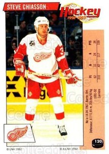 1992-93 Panini Stickers French #120 Steve Chiasson